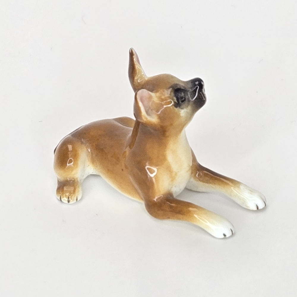 Vintage Shiken Japan Bone China Dog Figurine Mini 1.5 Inch Ceramic - Picture 4 of 9
